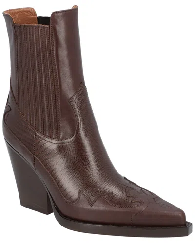 Paris Texas Dallas Leather Boot In Brown