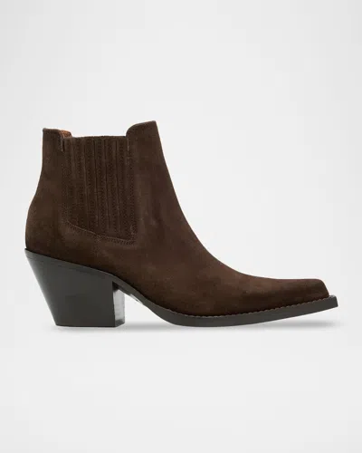 Paris Texas Dallas Suede Ankle Boots In Brown