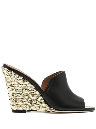 Paris Texas Deia 100mm Leather Mules In Black