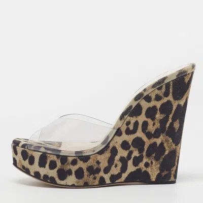 Pre-owned Paris Texas Deia Size 39 Transparent Pvc Wedge Sandals