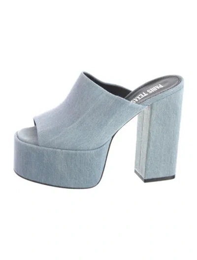 Pre-owned Paris Texas Denim Slides In Blue
