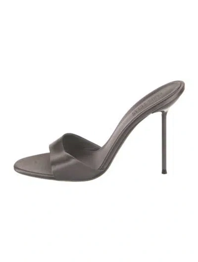 Pre-owned Paris Texas Denim Slides In Grey