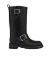 Paris Texas Detroit Leather Buckle Moto Boots In Black