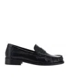 Paris Texas Loafer Shoes In Black Maxi Croco-embossed Leather In Black