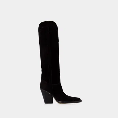 PARIS TEXAS EL DORADO 100 BOOTS - PARIS TEXAS - LEATHER - BLACK