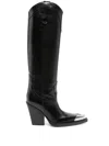 Paris Texas Woman Knee Boots Black Size 10 Calfskin In Black