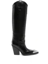 Paris Texas Woman Knee Boots Black Size 10 Calfskin In Black