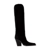 Paris Texas Pointed-toe Leather Boots In Black