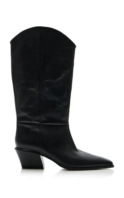 Paris Texas El Dorado Leather Boots In Black