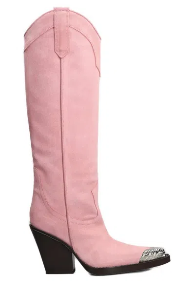 Paris Texas El Dorado Pointed Toe Boots In Pink