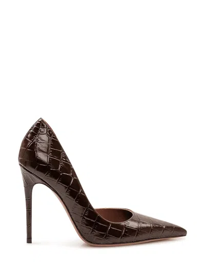 Paris Texas Elegant Décolleté Heels 105 - Effetto Cocco In Brown