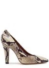 Paris Texas Elsa 100 Python-effect Leather Pumps In Multi