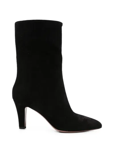 Paris Texas Elsa Pointed-toe Suede Boots In Blue
