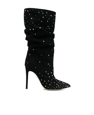 PARIS TEXAS EMBELLISHED SUEDE BOOTS