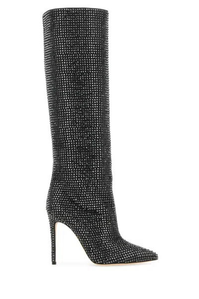 Paris Texas Embellished Suede Holly Boots In Black
