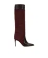 Paris Texas 105 Stiletto Boot In Burgundy Patent Leather In Rougenoir