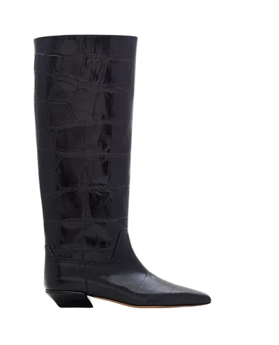PARIS TEXAS PARIS TEXAS EMBOSSED CROCO LEATHER BETTINA BOOTS