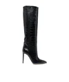 Paris Texas Embossed Crocodile Effect Boots In Black