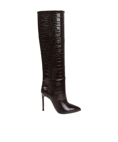 PARIS TEXAS PARIS TEXAS EMBOSSED KNEE-HIGH STILETTO BOOTS