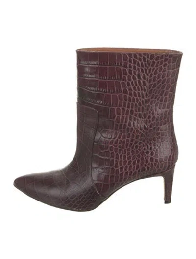 Pre-owned Paris Texas Embossed Leather Boots In Black