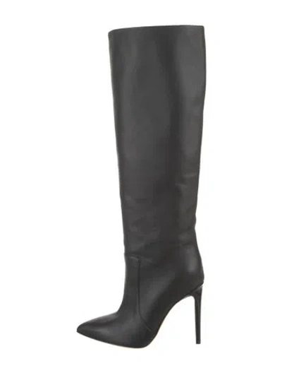Pre-owned Paris Texas Embossed Leather Boots In Black