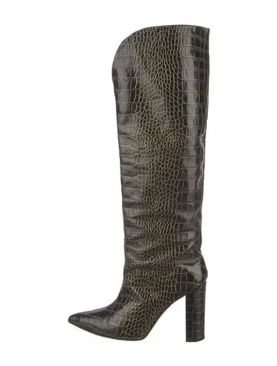 Pre-owned Paris Texas Embossed Leather Boots In Multi