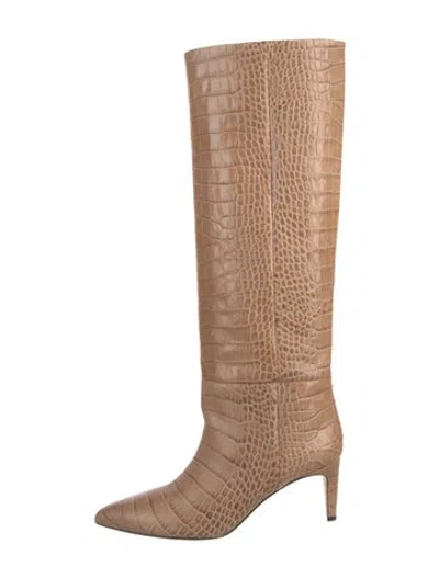 Pre-owned Paris Texas Embossed Leather Boots In Neutral
