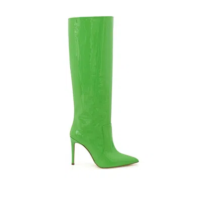 Paris Texas Emerald Shine Vernice Boots For Women's Her In Green