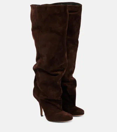 Paris Texas Esther 105 Suede Knee-high Boots In 褐色