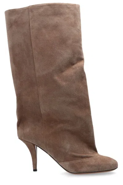 Paris Texas Esther Round Toe Boots In Red