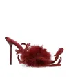 Paris Texas Feather Lidia Mules 105 In Red
