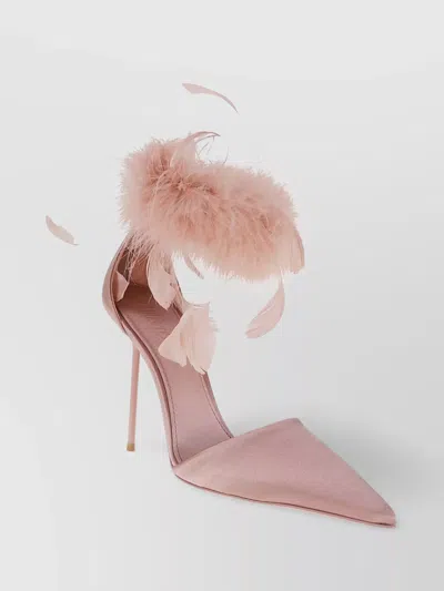 Paris Texas Featherankle Strap 105 Feathers In Pink