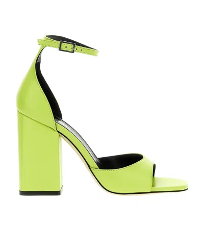 Paris Texas Fiona 100mm Block-heel Sandals In Green