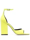 Paris Texas Woman Sandals Acid Green Size 11 Soft Leather In Green