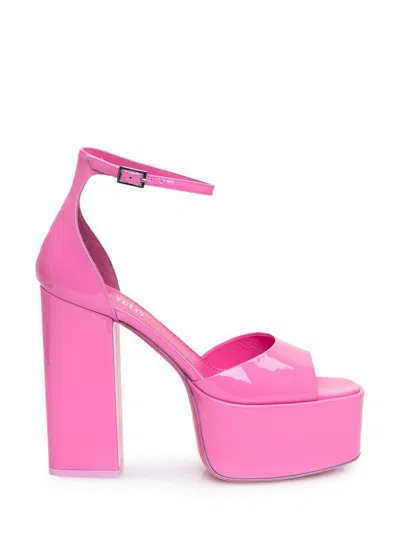 Paris Texas Flamingo Leather Sandals In Pink