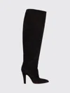 Paris Texas Over-the-knee Suede Pointed Toe Boots In Black
