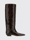 Paris Texas Flat Ankle Boot  Woman Color Black In Brown