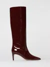 Paris Texas Stiletto Patent-leather Knee Boots In Burgundy