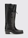 Paris Texas Roxanne Leather Knee-high Boots In Black