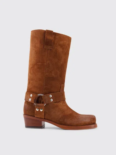 Paris Texas Flat Ankle Boots  Woman Color Amber In Orange