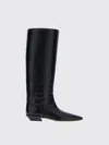 Paris Texas Leather Bettina Boots With Squared Toe In Black