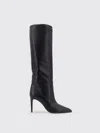 Paris Texas Arrow Toe Stiletto Boots In Black Leather In Black