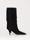 Paris Texas Boots In Off-black Suede Leather In Schwarz