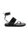 Paris Texas Strappy Python-effect Leather Sandals In Black