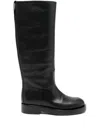 Paris Texas Solid Color Knee High Boots In Black