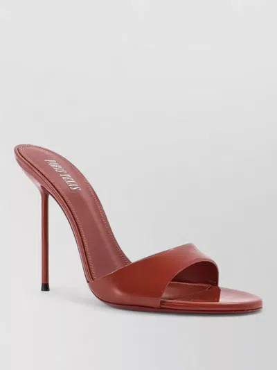 Paris Texas Flat Sandals Open Toe Minimal Design In Brown