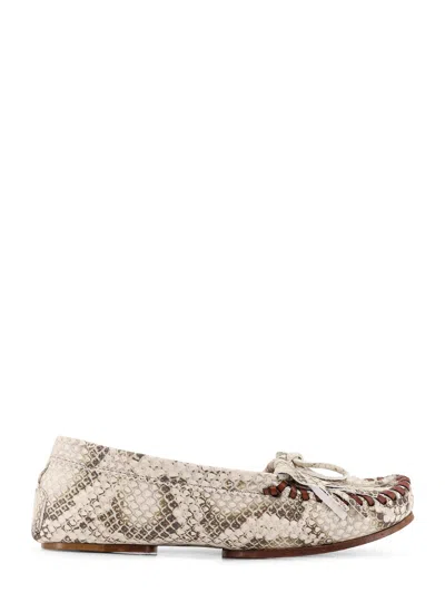 Paris Texas Flat Shoes Natural In Neutral