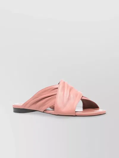 Paris Texas Flat Sole Maria Cross Strap Mules