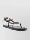 Shop Paris Texas Flat Strappy Design Leather Sandals