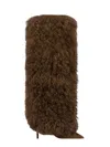 Paris Texas Furry Stiletto Boot In Brown